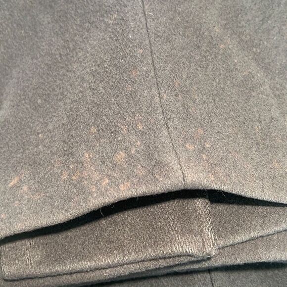 Rugby Knitting Mills 100% Wool Trench Coat Gray Size 10 - Picture 10 of 10